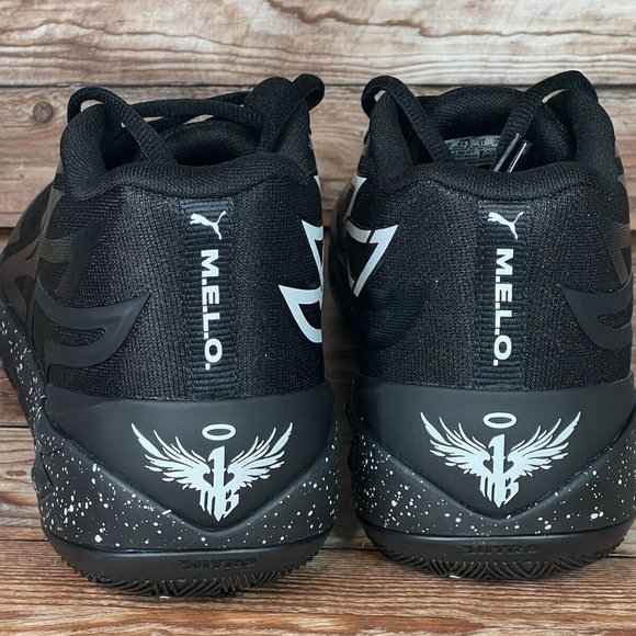 Puma Mb.02 Basketball Shoes Mens 11 Oreo Black White Lamelo Ball 379420-01 main image 4